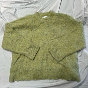 Green Topshop Fuzzy Knit Sweater